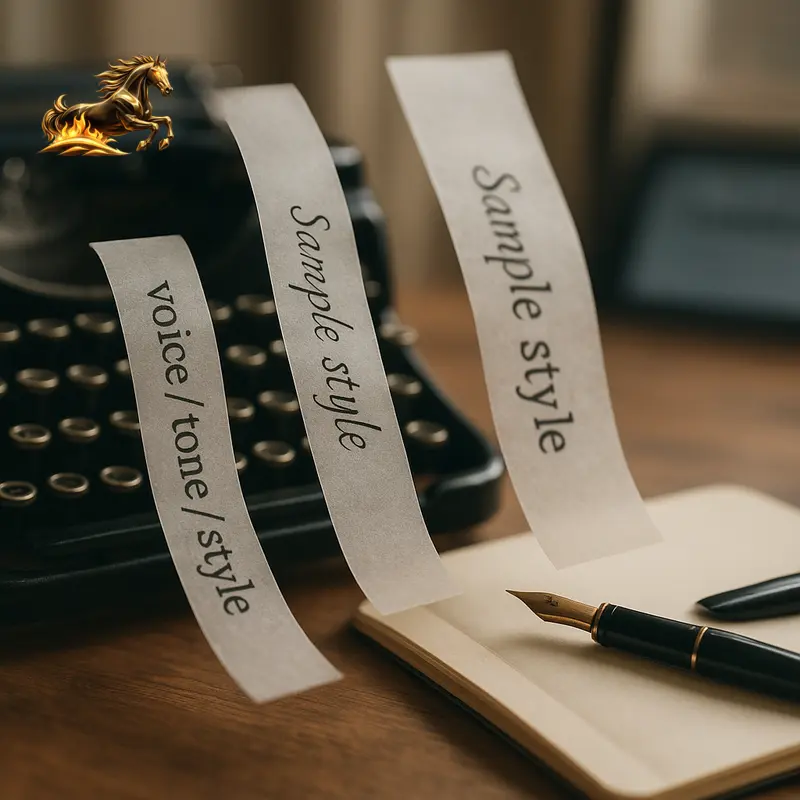 Certainly! Please provide the writing style you want